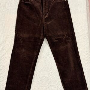 Lauren Ralph Lauren Dark Brown Corduroy Pants B7